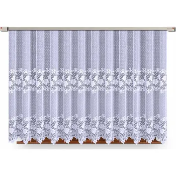 Záclona záclona Markizeta žakárová, bílá, klasická, 160 x 400 cm, žabky