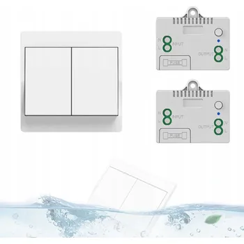 vypínač Bezdrátový Dvojitý Vypínač Světla se 2 Rádiovými Přijímači