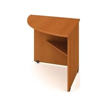 Rohový kancelářský stůl Gate, 80 x 80 x 75,5 cm, pravé provedení, dezén třešeň