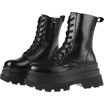 Dámské lodičky boty s klínem - JUPITER - BUFFALO - 1622609-BLK - 37