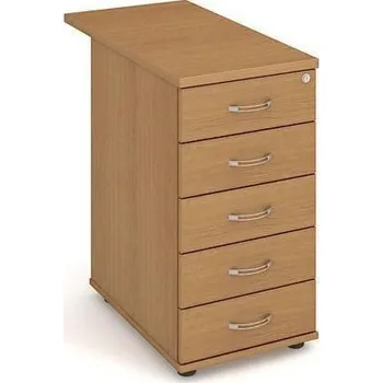 Nábytek Přístavbový kontejner, 75,5 x 40 x 80 cm, 5 zásuvek, dezén buk