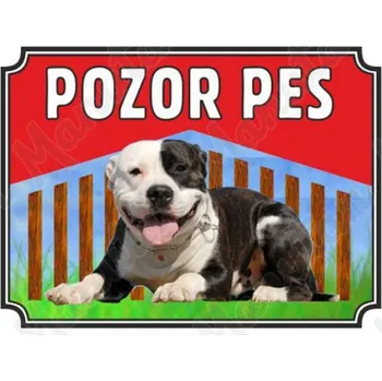 Kancelář Pozor pes - Staford, plast 210 x 148 x 2 mm A5