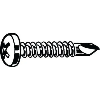 Šroub MaxxFast S křížovou drážkou a vypouklou hlavou MaxxFast DIN 7504 M-H Ocel Pozinkované ST4,2X13MM