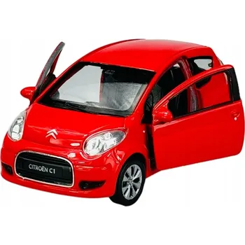 autíčko WELLY CITROEN C1 ČERVENÝ 1:34 KOVOVÝ NOVÝ MODEL 43614