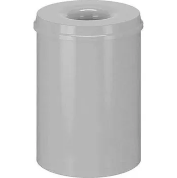 Odpadkový koš Kovový samozhášecí odpadkový koš Hole, objem 30 l, šedý