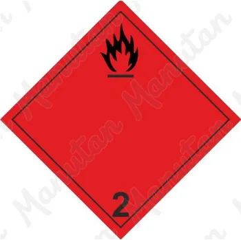 Kancelář Nebezpečí požáru hořlavé plyny č.2 A, samolepka 100 x 100 x 0,1 mm