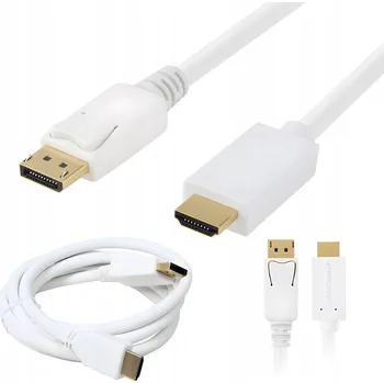 Video kabel Kabel DisplayPort - HDMI SwiatKabli 3B2-02-17 bílý