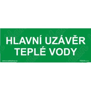 Kancelář Hlavní uzávěr teplé vody, plast 210 x 80 x 0,5 mm