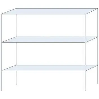 Dílenský regál Kovový regál Andras, základní, 200 x 200 x 40 cm, 1 200 kg, 3 police, pozink