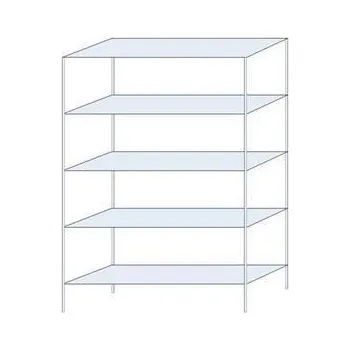 Dílenský regál Kovový regál Taranis, základní, 200 x 130 x 40 cm, 2 330 kg, 5 polic, stříbrný