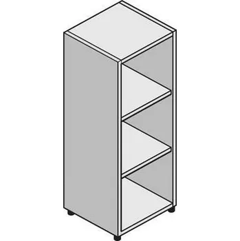 Nábytek Střední úzká skříň System, 131 x 43 x 45 cm, otevřená
