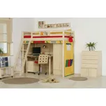 Dětská postel - horní spaní DOMINO D907, masiv smrk