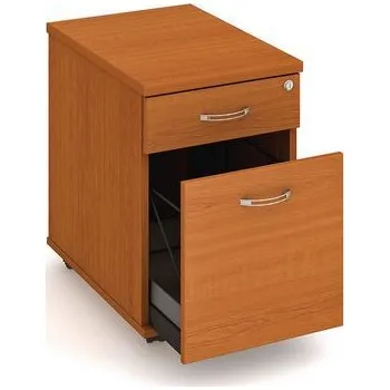 Nábytek Mobilní kancelářský kontejner, 60 x 40 x 60 cm, 2 zásuvky, dezén třešeň