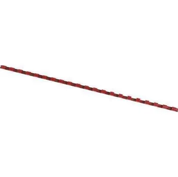 Vázací hřbet Plastový hřbet pro kroužkovou vazbu, červený, 25 listů