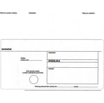 Obálka Dodejky C5 - bez pruhu, oblá klopa, navlhčovací lepidlo, 1000 ks