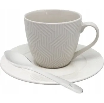 PROHOME - Hrnek, podšálek a lžička keramika