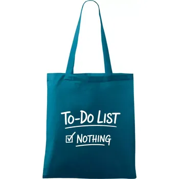To-Do List - Nothing - Taška bavlněná - 42 x 38 cm ( Petrolejová )