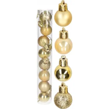 Vánoční dekorace VÁNOČNÍ BAŇKY NA VÁNOČNÍ STROMEČEK DEKORACE 8KS VÁNOČNÍ SADA
