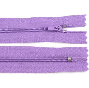 Zip Spirálový zip No 3 délka 25 cm pinlock, malé, 166 levandulová