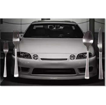 prostírání Sablio Prostírání Bílé sportovní auto: 40x30cm