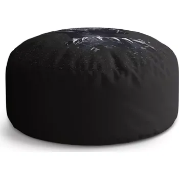 Taburet Sablio Taburet Circle BLACK PANTHER z profilu Vesmír: 38x48 cm