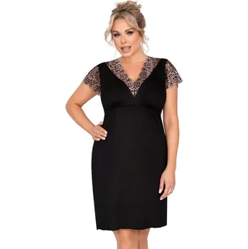 Dámská noční košile Noční košile Donna - Černá elegance, černá 6XL i41_9999940763_2:černá_3:6XL_