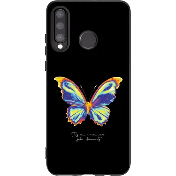 Pouzdro na mobilní telefon Picasee silikonový černý obal pro Huawei P30 Lite - Diamanty Black