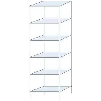 Dílenský regál Kovový regál Taranis, základní, 250 x 75 x 40 cm, 1 960 kg, 6 polic, stříbrný