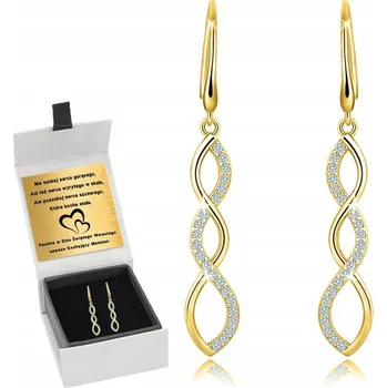 Náušnice ZLATÉ DÁMSKÉ VISACÍ NÁUŠNICE STŘÍBRO GRAVÍROVÁNÍ