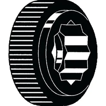 Matice Nízký rýhovaný knoflík pro šestihranné šrouby a matice Plast Polyoxymetylén tenký M6X20x6,5