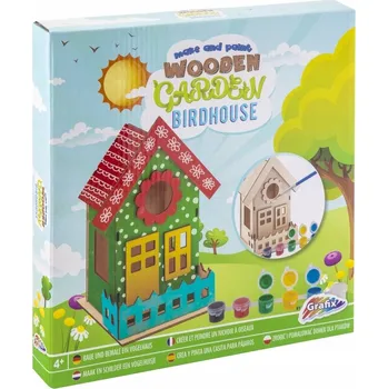 Dřevěná hračka Dřevěný ptačí domeček 3D