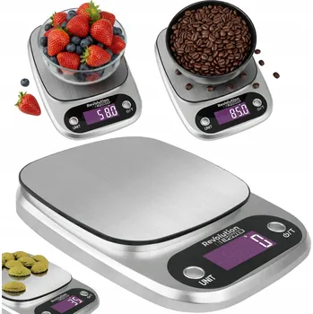 Kuchyňská váha KUCHYŇSKÁ ELEKTRONICKÁ VÁHA PŘESNÁ S DISPLEJEM OCELOVÁ 1G/5000G