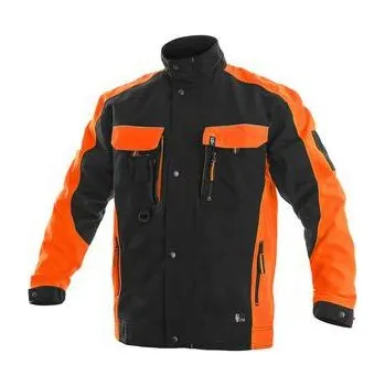 pracovní blůza Pánská montérková blůza CXS Sirius Brighton, černá/oranžová, vel. 46