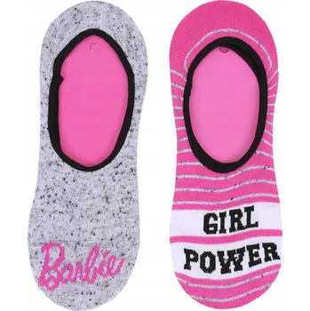 Pánské oblečení 2 páry kotníkové ponožky mikroponožky BARBIE růžové šedé 37-42