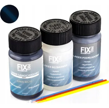 barva a nátěr na dřevo FixPro AUTO LAK BMW WC10 + ZÁKLADNÍ NÁTĚR + BEZBARVÝ LAK 50ml