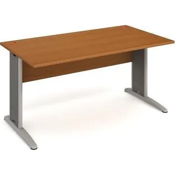 Kancelářský stůl Cross, 160 x 80 x 75,5 cm, rovné provedení, dezén třešeň