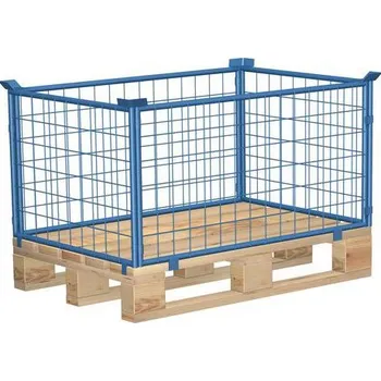 paleta Paletový nástavec typ 62, pletivový, modrý, 60 x 120 x 100 cm