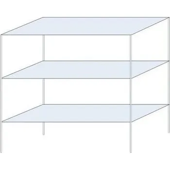 Dílenský regál Kovový regál Andras, základní, 200 x 200 x 80 cm, 1 200 kg, 3 police, pozink