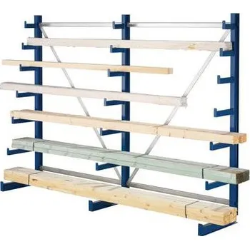 Dílenský regál Oboustranný konzolový regál, základní 200 x 540 x 109 cm, 10 800 kg, 60 konzolí