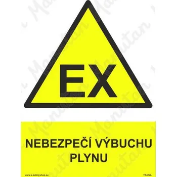 Kancelář Nebezpečí výbuchu plynu, samolepka 210 x 297 x 0,1 mm A4