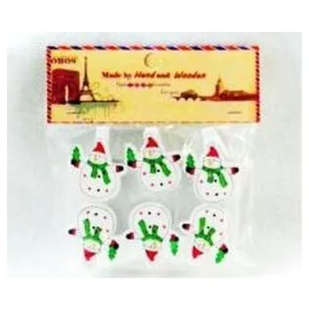 Set školních potřeb Klamerki ozdobne zimowe Bałwanek 6szt