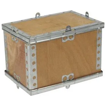 Úložný box Dřevěný přepravní box s víkem, 20 x 20 x 30 cm