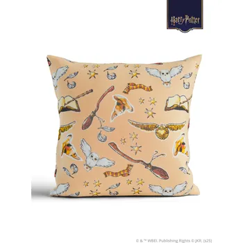 Povlak na dekorativní polštářek Povlak na polštář mikroplyš Harry Potter 40 × 40 cm - Meruňková