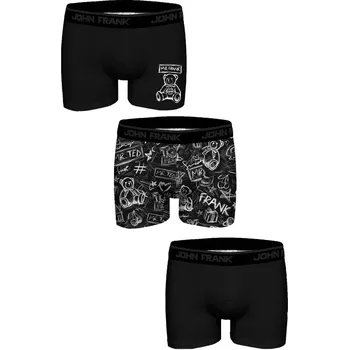 Boxerky Pánské modalové boxerky sada 3 pack John Frank JF3BFUN303