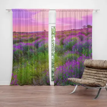 Závěs Sablio Závěs Levandulové pole 2: 2ks 140x250cm