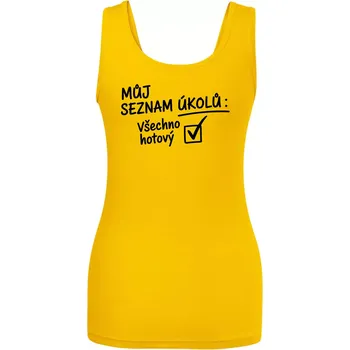 Dámské tričko Můj seznam úkolů - Dámské tílko - L ( Žlutá )