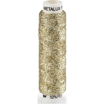 Nit Nitě vyšívací 100 m Metalux, střední, 001 zlatá sv.