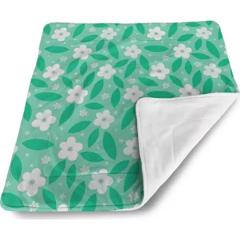 deka Sablio Deka pro miminko Bílé květy s lístky - 80x100 cm