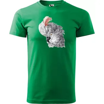 Pánské tričko Sablio Tričko s potiskem Kakadu - zelené S