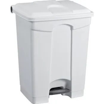 Odpadkový koš Plastový odpadkový koš Manutan Expert, objem 45 l, bílý